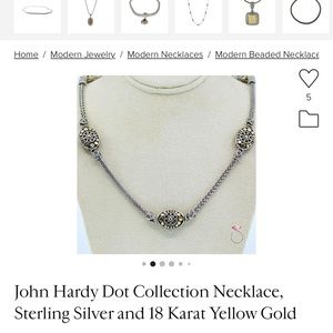 John Hardy silver and gold necklace